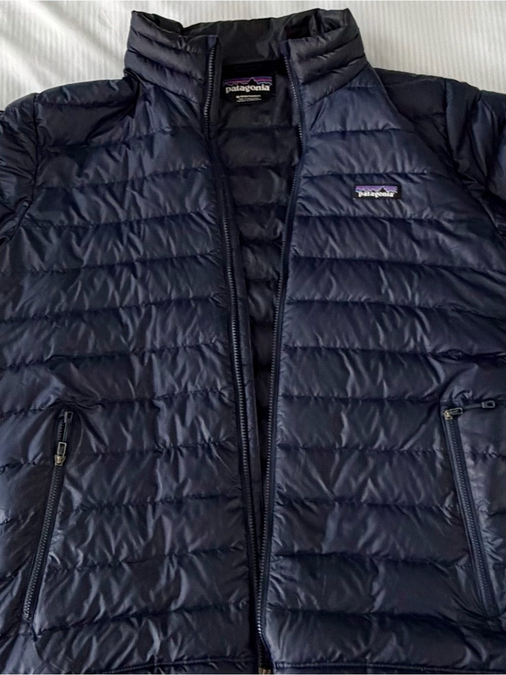 Patagonia Men’s Goose Down Puffer Jacket Blueberry Blue Size Medium